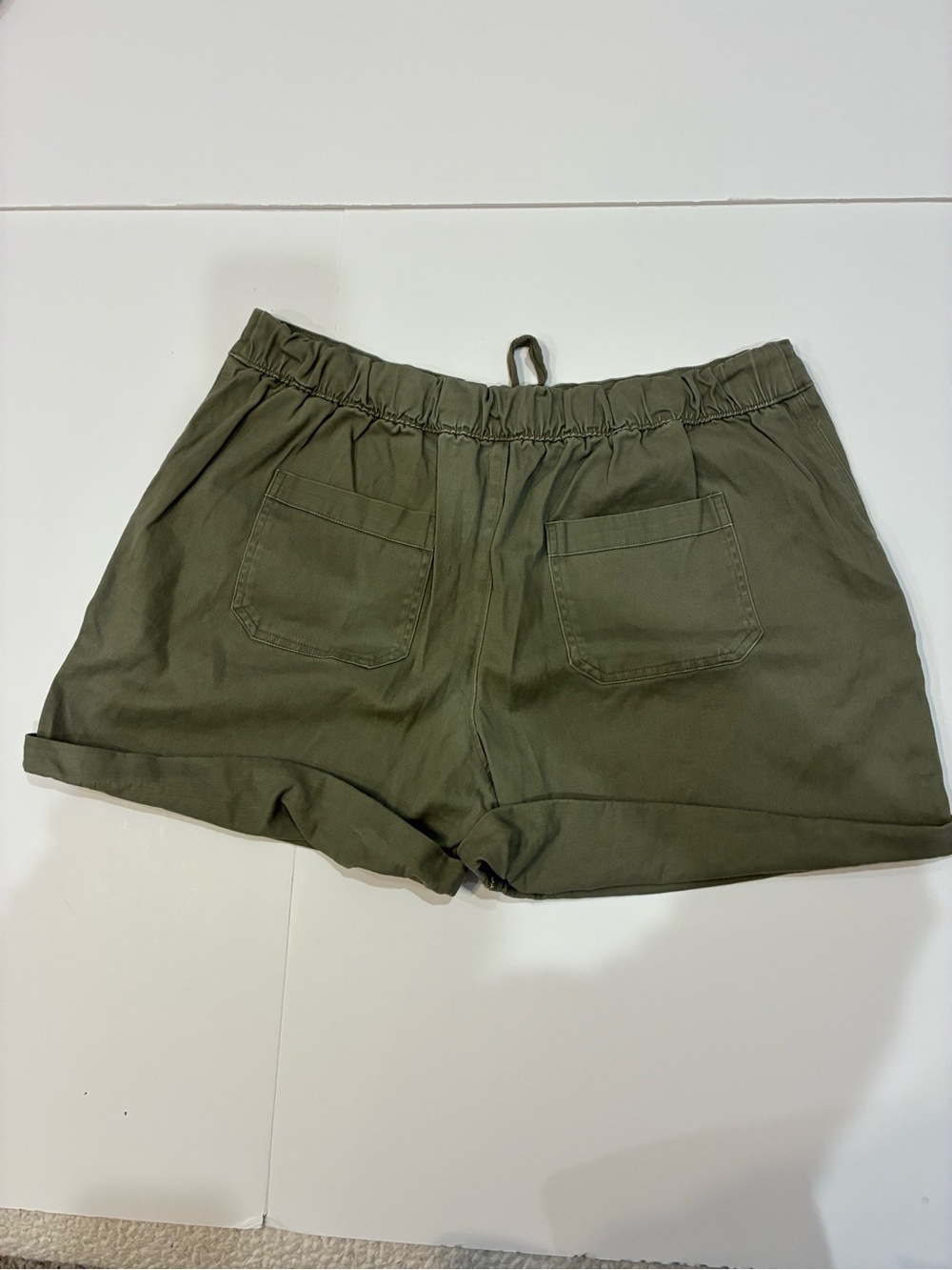 Como Vintage Paperbag Shorts — Khaki Brown Green | Size Large (EUC) - Picture 2 of 7